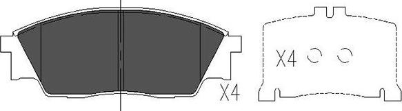 Kavo Parts KBP-8009 - Гальмівні колодки, дискові гальма autocars.com.ua