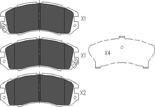 Kavo Parts KBP-8010 - Тормозные колодки, дисковые, комплект avtokuzovplus.com.ua