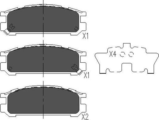 Kavo Parts KBP-8016 - Тормозные колодки, дисковые, комплект avtokuzovplus.com.ua