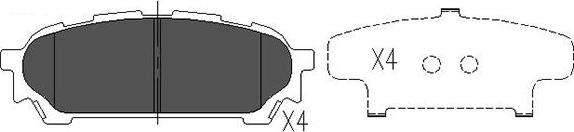 Kavo Parts KBP-8019 - Тормозные колодки, дисковые, комплект autodnr.net