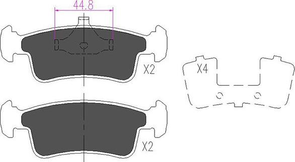 Kavo Parts KBP-8514 - Тормозные колодки, дисковые, комплект avtokuzovplus.com.ua