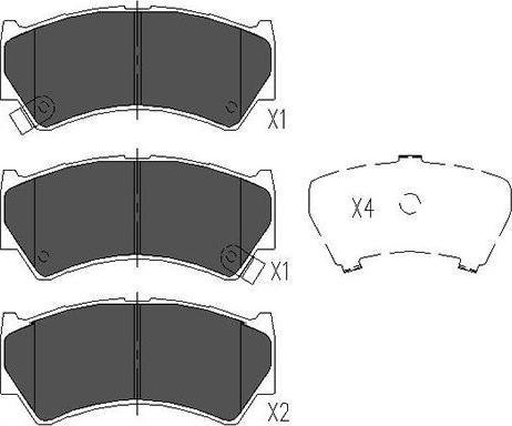 Kavo Parts KBP-8519 - Тормозные колодки, дисковые, комплект avtokuzovplus.com.ua