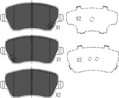 Kavo Parts KBP-8522 - Гальмівні колодки, дискові гальма autocars.com.ua