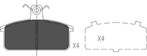 Kavo Parts KBP-8524 - Тормозные колодки, дисковые, комплект avtokuzovplus.com.ua