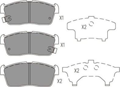 Kavo Parts KBP-8532 - Гальмівні колодки, дискові гальма autocars.com.ua