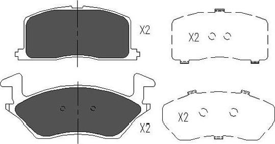 Kavo Parts KBP-9003 - Гальмівні колодки, дискові гальма autocars.com.ua