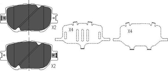 Kavo Parts KBP-9015 - Тормозные колодки, дисковые, комплект avtokuzovplus.com.ua