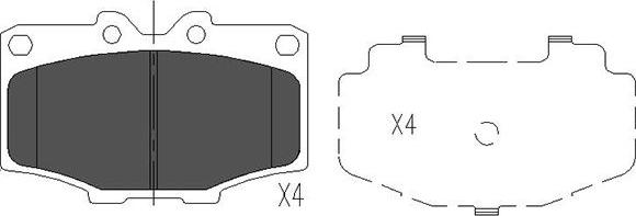 Kavo Parts KBP-9028 - Гальмівні колодки, дискові гальма autocars.com.ua