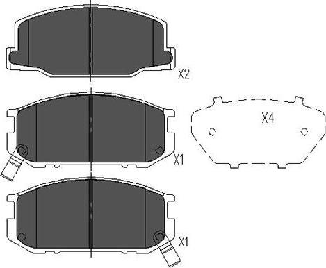 Kavo Parts KBP-9031 - Тормозные колодки, дисковые, комплект avtokuzovplus.com.ua