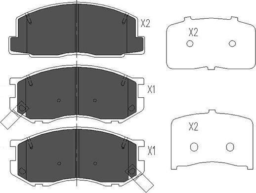 Kavo Parts KBP-9033 - Гальмівні колодки, дискові гальма autocars.com.ua