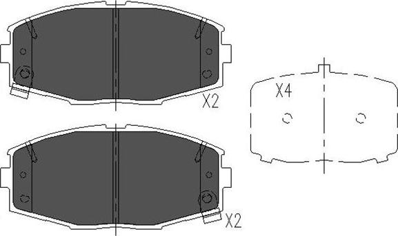 Kavo Parts KBP-9034 - Тормозные колодки, дисковые, комплект avtokuzovplus.com.ua