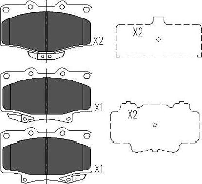 Kavo Parts KBP-9047 - Гальмівні колодки, дискові гальма autocars.com.ua