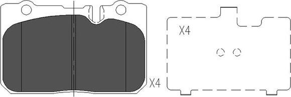 Kavo Parts KBP-9053 - Тормозные колодки, дисковые, комплект avtokuzovplus.com.ua