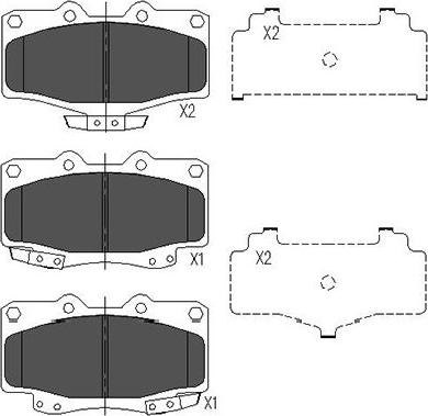 Kavo Parts KBP-9054 - Гальмівні колодки, дискові гальма autocars.com.ua