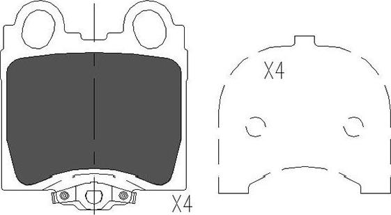 Kavo Parts KBP-9066 - Тормозные колодки, дисковые, комплект avtokuzovplus.com.ua