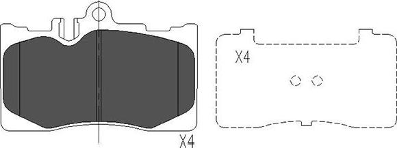 Kavo Parts KBP-9071 - Гальмівні колодки, дискові гальма autocars.com.ua