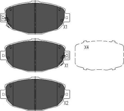 Kavo Parts KBP-9072 - Тормозные колодки, дисковые, комплект avtokuzovplus.com.ua