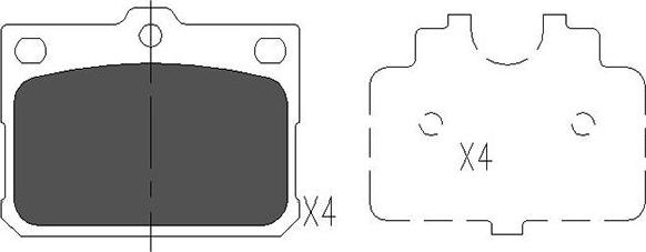 Kavo Parts KBP-9081 - Тормозные колодки, дисковые, комплект avtokuzovplus.com.ua