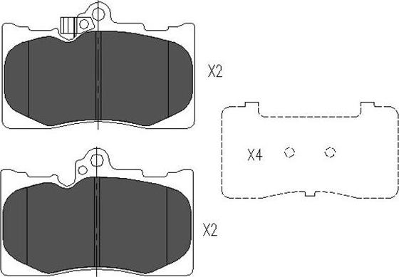 Kavo Parts KBP-9085 - Гальмівні колодки, дискові гальма autocars.com.ua