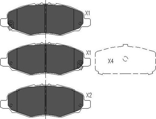 Kavo Parts KBP-9093 - Гальмівні колодки, дискові гальма autocars.com.ua