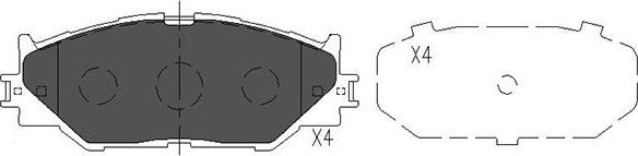 Kavo Parts KBP-9094 - Тормозные колодки, дисковые, комплект avtokuzovplus.com.ua