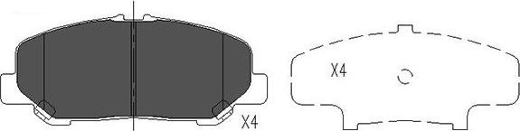 Kavo Parts KBP-9101 - Тормозные колодки, дисковые, комплект avtokuzovplus.com.ua