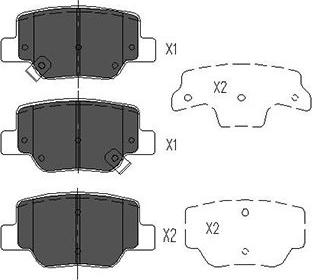 Kavo Parts KBP-9115 - Тормозные колодки, дисковые, комплект avtokuzovplus.com.ua