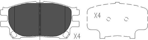 Kavo Parts KBP-9121 - Тормозные колодки, дисковые, комплект avtokuzovplus.com.ua