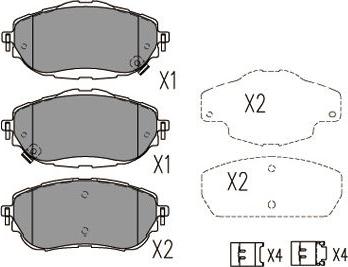 Kavo Parts KBP-9123 - Гальмівні колодки, дискові гальма autocars.com.ua