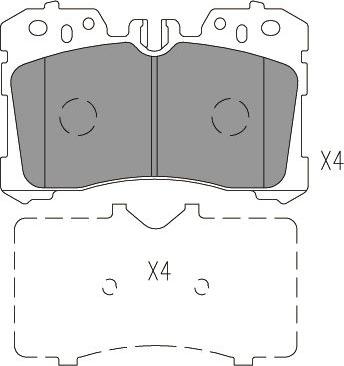 Kavo Parts KBP-9150 - Гальмівні колодки, дискові гальма autocars.com.ua