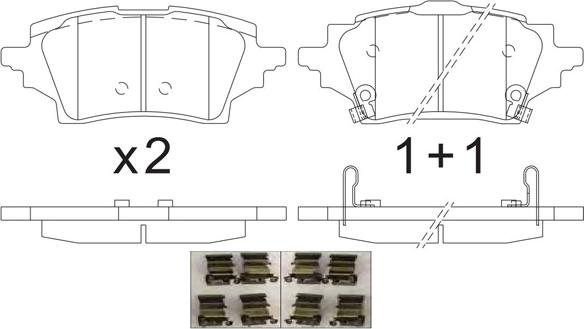 Kavo Parts KBP-9160 - Гальмівні колодки, дискові гальма autocars.com.ua