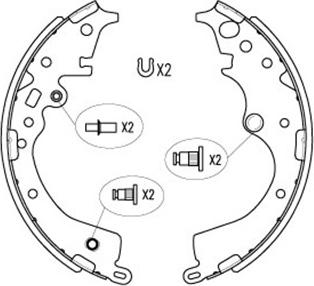 Kavo Parts KBS-9944 - Комплект тормозных колодок, барабанные avtokuzovplus.com.ua