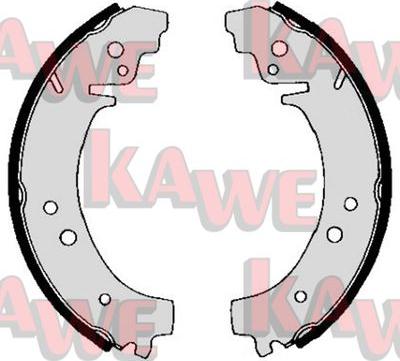 Kawe 00860 - Комплект тормозных колодок, барабанные autodnr.net