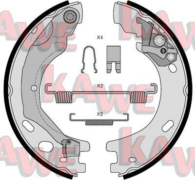 Kawe 01030 - Комплект гальм, ручник, парковка autocars.com.ua