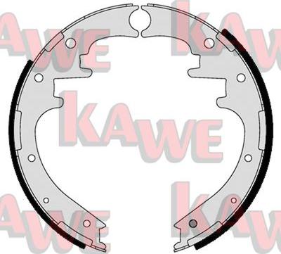 Kawe 01125 - Комплект гальм, барабанний механізм autocars.com.ua