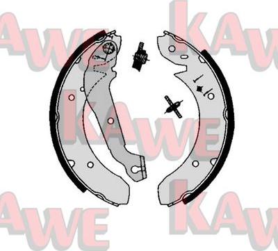 Kawe 01350 - Комплект тормозных колодок, барабанные autodnr.net