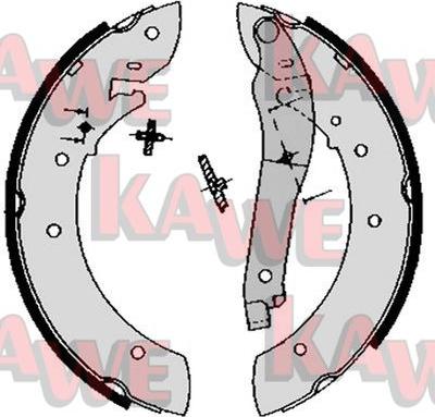 Kawe 02840 - Комплект тормозных колодок, барабанные autodnr.net
