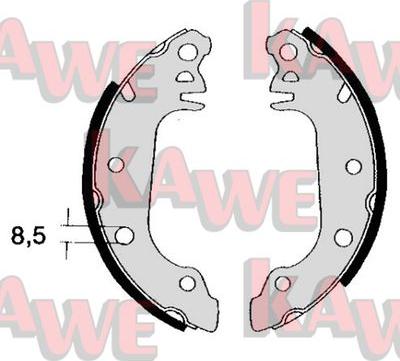 Kawe 04710 - Комплект гальм, барабанний механізм autocars.com.ua