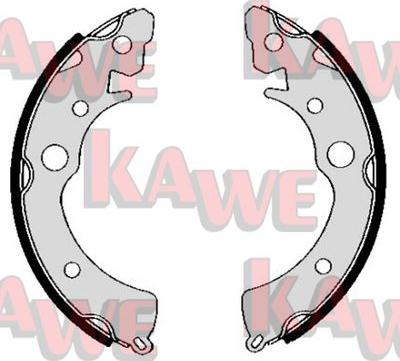 Kawe 04810 - Комплект тормозных колодок, барабанные autodnr.net