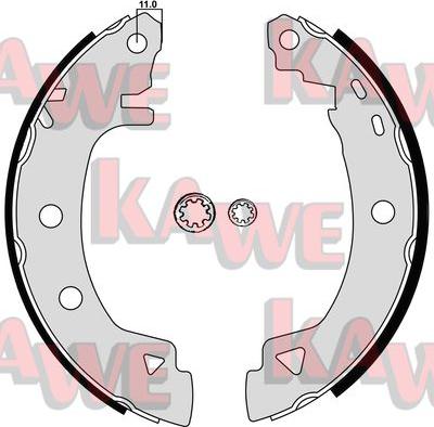 Kawe 04920 - Комплект тормозных колодок, барабанные autodnr.net