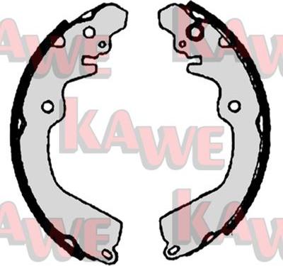 Kawe 05245 - Комплект тормозных колодок, барабанные autodnr.net