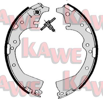 Kawe 05290 - Комплект гальм, барабанний механізм autocars.com.ua