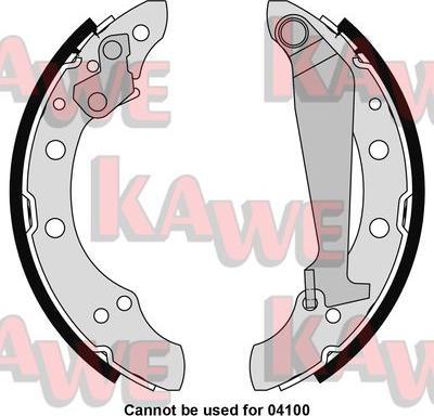 Kawe 05730 - Комплект тормозных колодок, барабанные autodnr.net