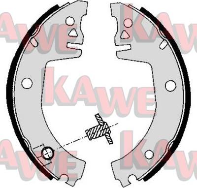 Kawe 05780 - Комплект тормозных колодок, барабанные autodnr.net
