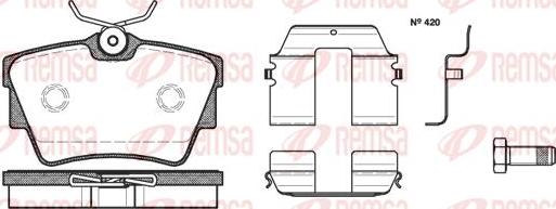 Kawe 0591 20 - Гальмівні колодки, дискові гальма autocars.com.ua