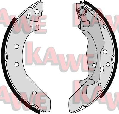 Kawe 06040 - Комплект тормозных колодок, барабанные autodnr.net