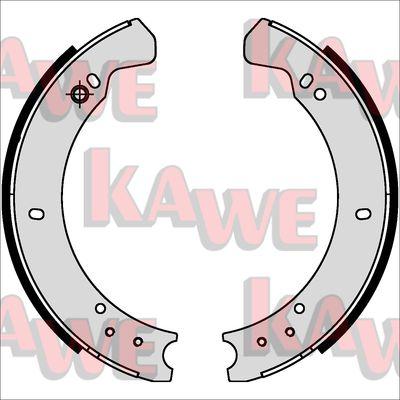 Kawe 06080 - Комплект тормозных колодок, барабанные autodnr.net