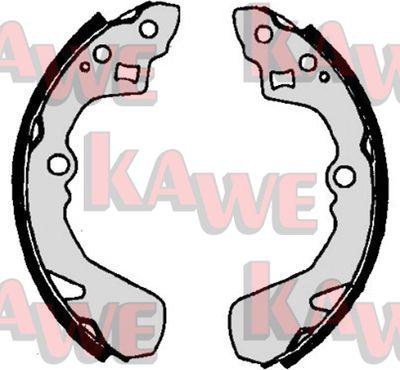 Kawe 06430 - Комплект тормозных колодок, барабанные autodnr.net