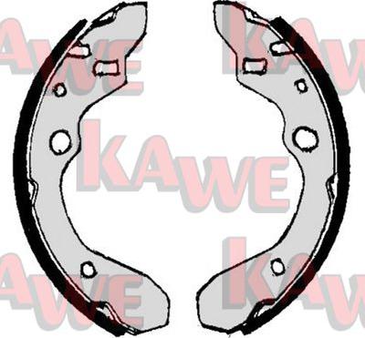 Kawe 07010 - Комплект тормозных колодок, барабанные autodnr.net