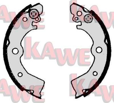 Kawe 07030 - Комплект тормозных колодок, барабанные autodnr.net